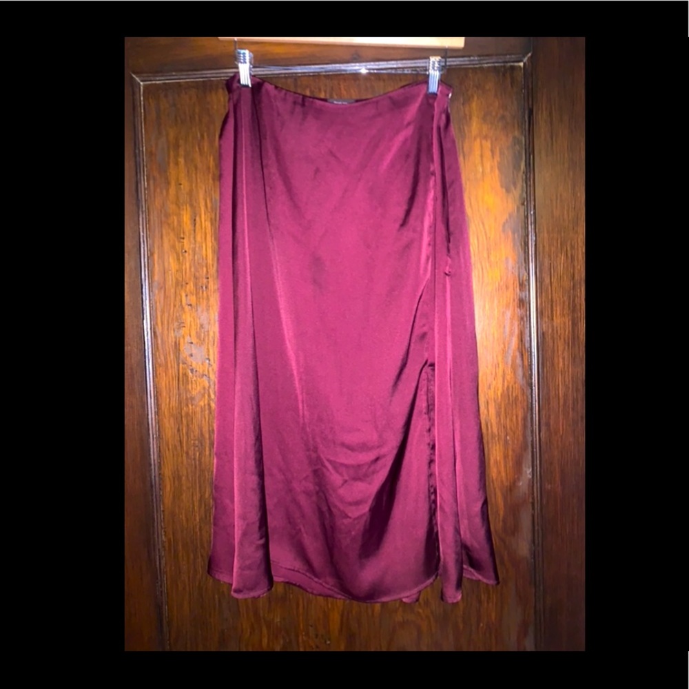 Satin purple skirt